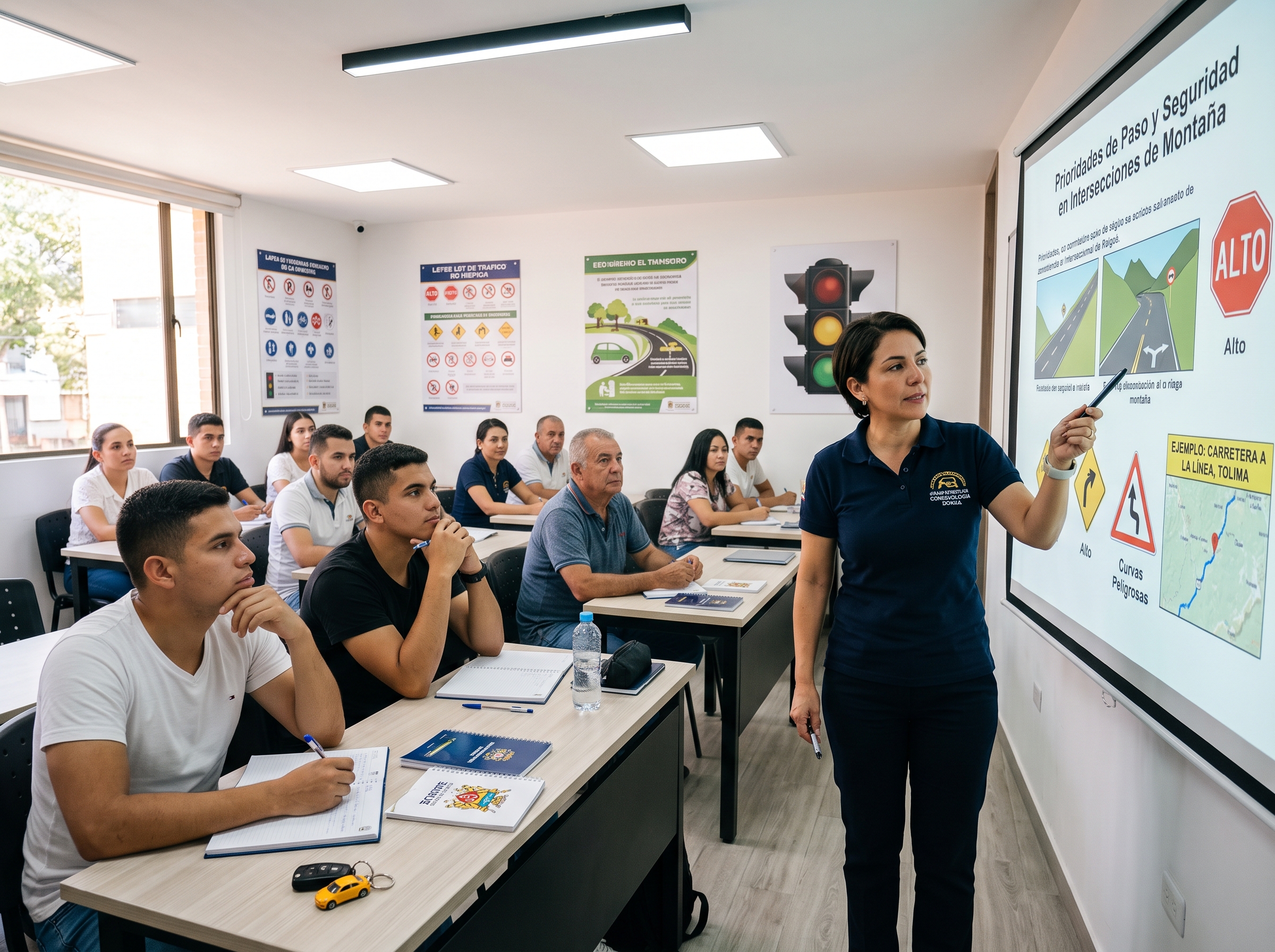 Asistentes al curso pedagógico para validar el descuento fotomultas Bogotá 2026